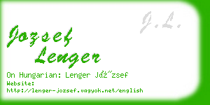 jozsef lenger business card